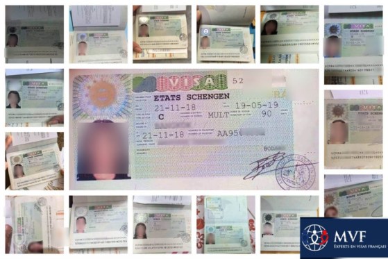 Visa pour la France obtenus par nos clients